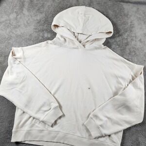 American Eagle Oversized Drop-Shoulder Hoodie Womens Size M Medium Raw Hem